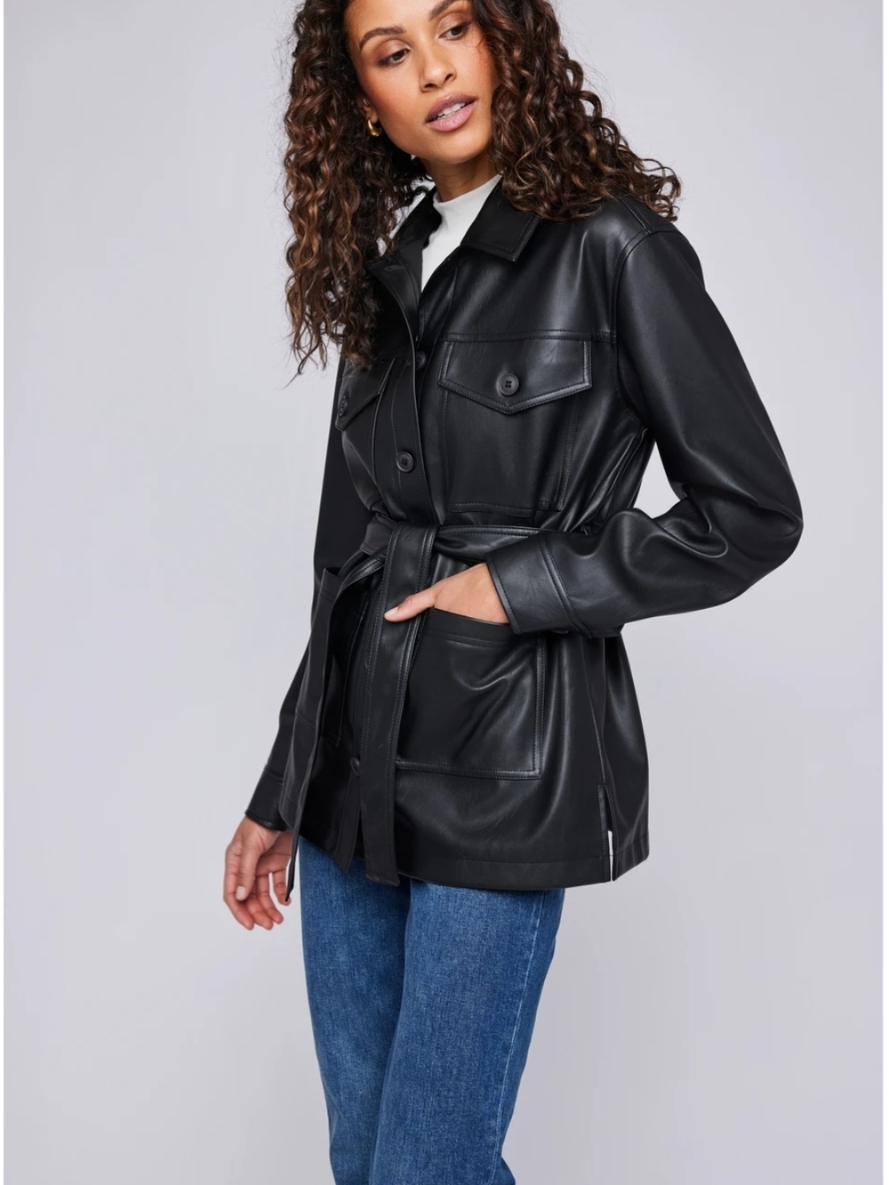Gentle Fawn Black Faux Leather Jacket - Picture 2 of 5